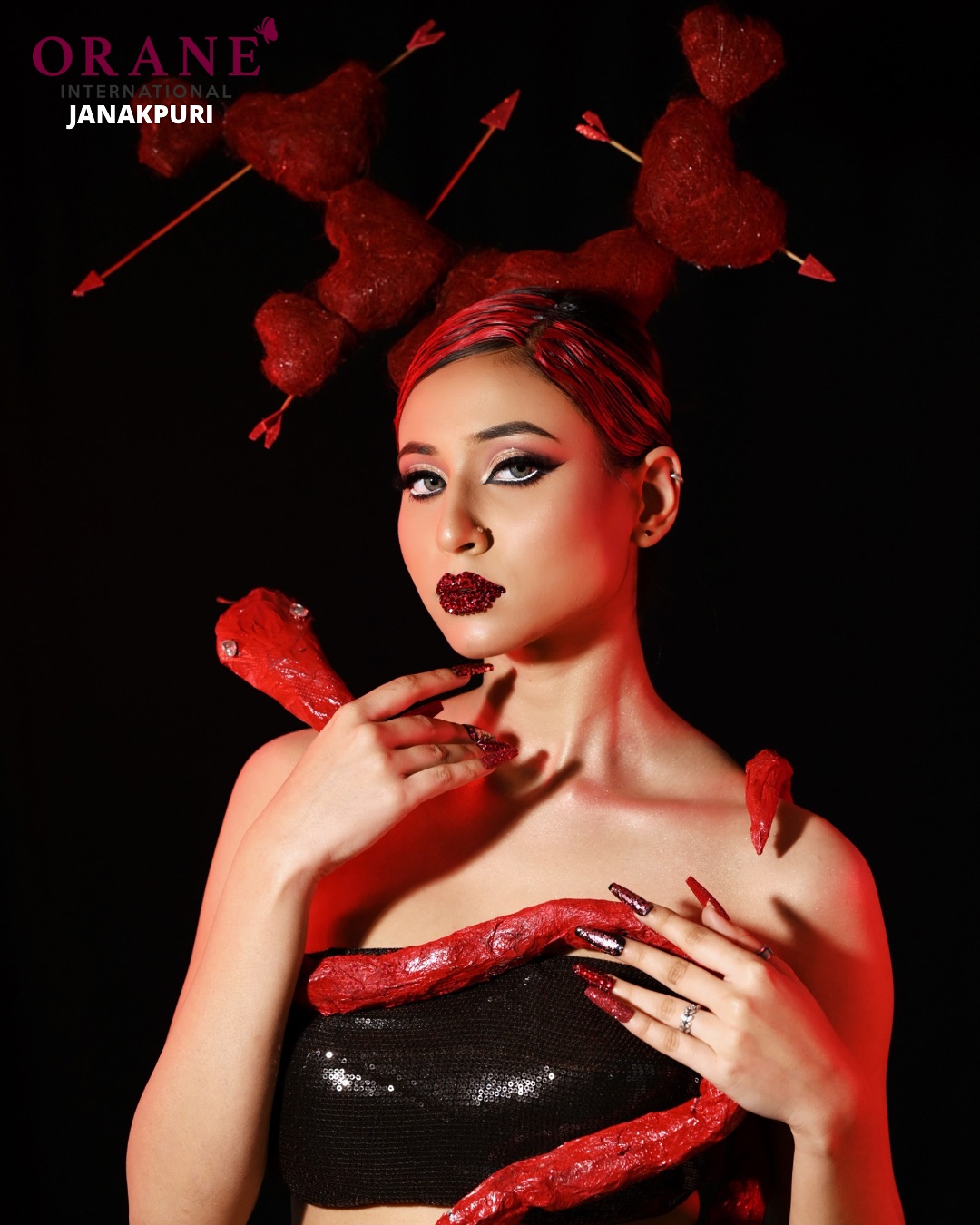“Love is in the glam! A stunning Valentine’s Day makeup look created at Orane Janakpuri. Perfect blend of beauty and artistry! ValentinesGlam OraneJanakpuri MakeupMagic”For more information, Please (4)